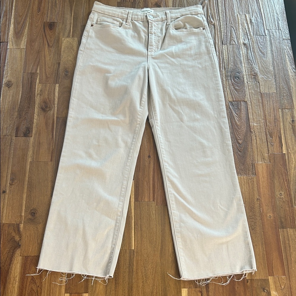 Sneak Peek Women's Beige Straight Leg Jeans